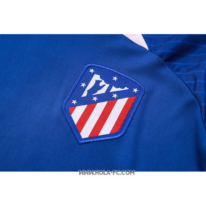 Chandal del Atletico Madrid 2023-2024 Manga Corta Azul - Pantalon Corto